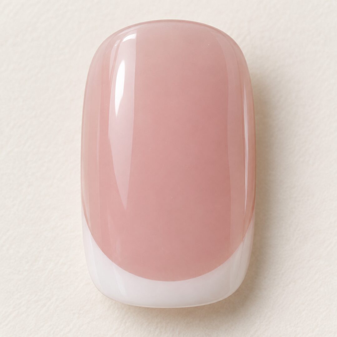 Sheer Pink French: close-up of the details