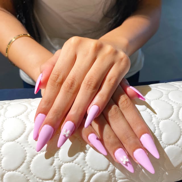 Soft lilac bows