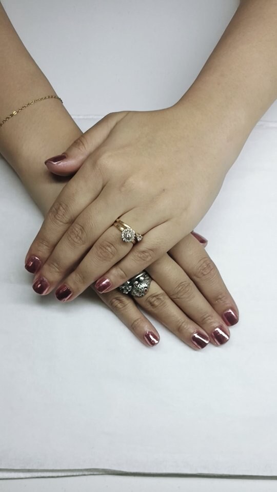 Metallic burgundy