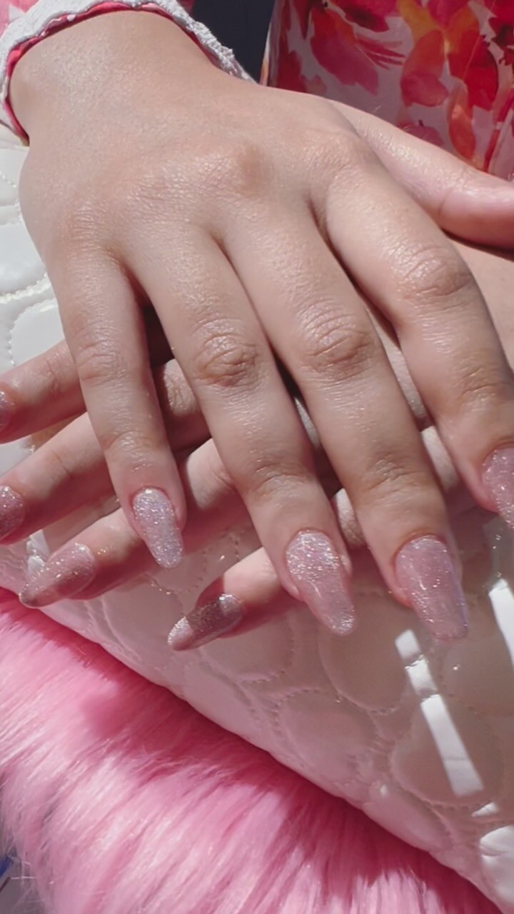 Pink glitter stiletto